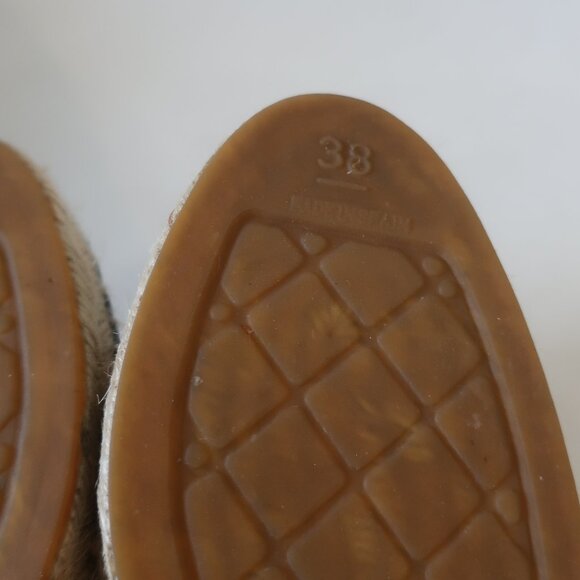 Authentic Womens Chanel Rev Coco Beige Black Linen Flat Espadrille Shoes 38 US/8 - Picture 12 of 14